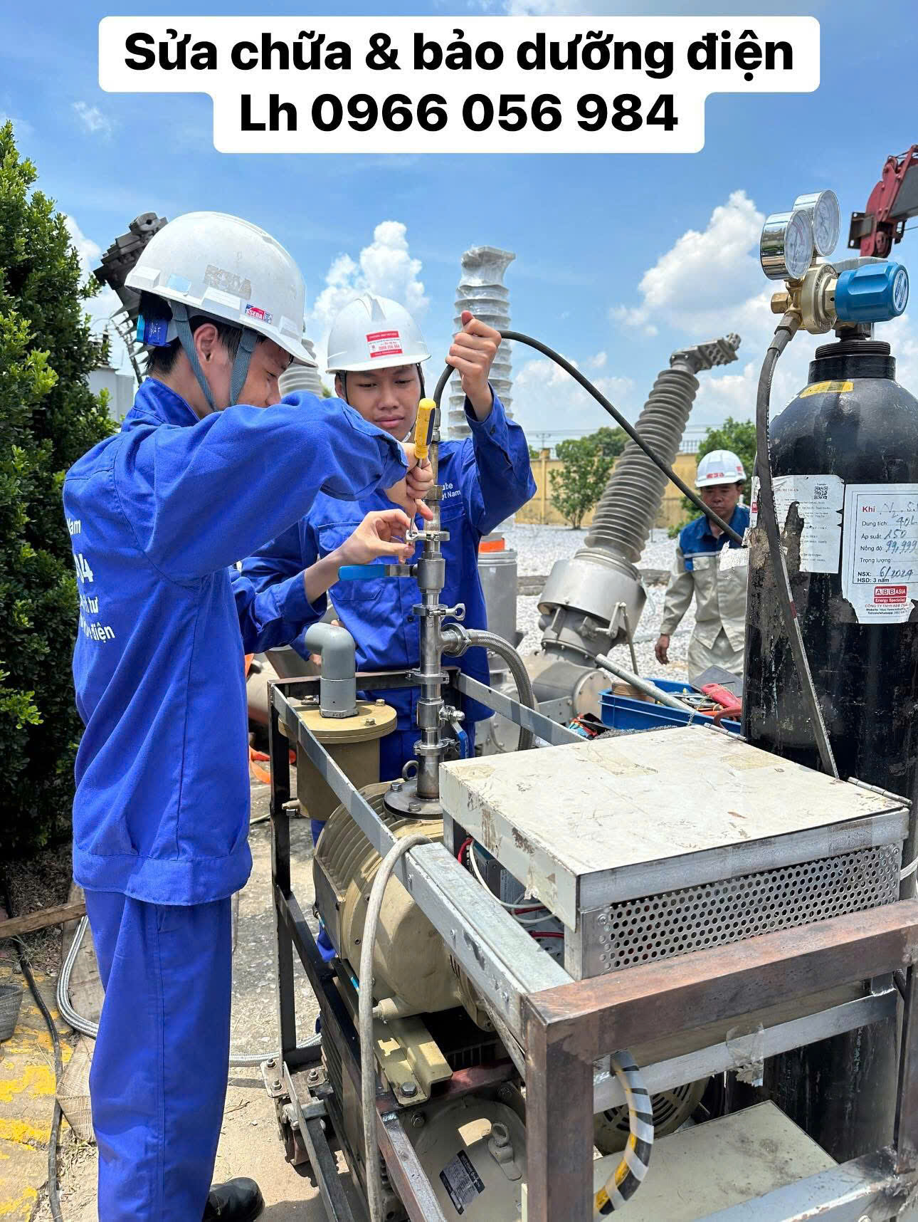 Hút chân không & nạp khí SF6 máy cắt HGÍ 110kV